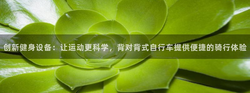 哈哈体育开户:创新健身设备:让运动更科学,背对背式自行车提供